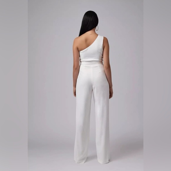 Jay Godfrey Nadine Jumpsuit in Black Size 6 NWT One Shoulder straight leg - Picture 13 of 13